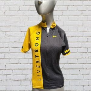Nike LIVESTRONG Women's Yellow and Black Cycling Jersey